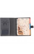 Promosyon siyah organizer ajanda metal tokalı termo deri logo baskılı 18x23 cm